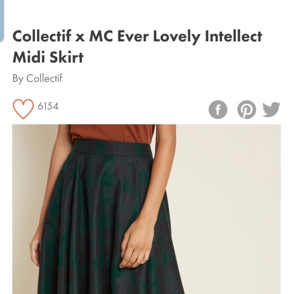 Collectif Modcloth EverLovely Intellect Midi skirt - Picture 3 of 3